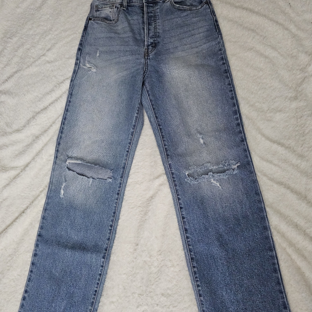Fashion Nova Distressed Blue Jeans